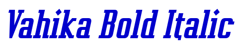Vahika Bold Italic 字体